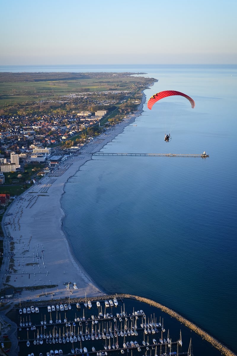 Paragliding over the sea
